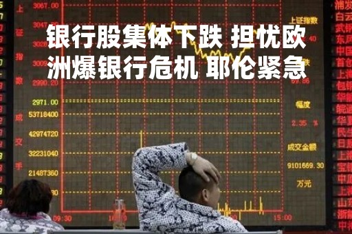 银行股集体下跌 担忧欧洲爆银行危机 耶伦紧急开会