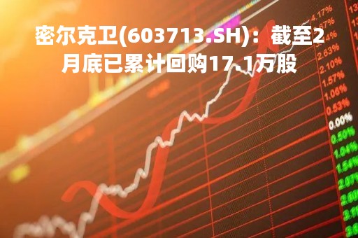 密尔克卫(603713.SH)：截至2月底已累计回购17.1万股