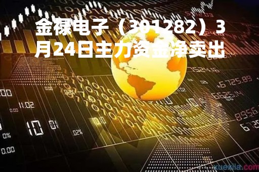 金禄电子（301282）3月24日主力资金净卖出258.26万元