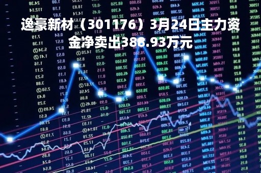 逸豪新材（301176）3月24日主力资金净卖出388.93万元