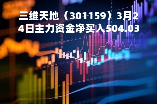 三维天地（301159）3月24日主力资金净买入504.03万元