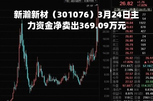 新瀚新材（301076）3月24日主力资金净卖出369.09万元