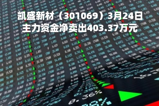 凯盛新材（301069）3月24日主力资金净卖出403.37万元