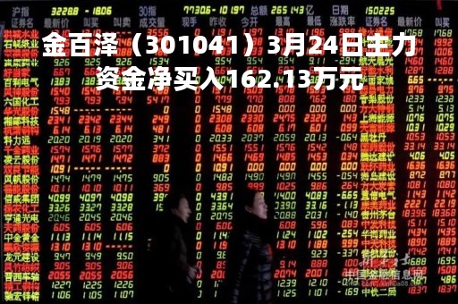 金百泽（301041）3月24日主力资金净买入162.13万元