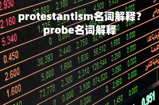 protestantism名词解释？probe名词解释