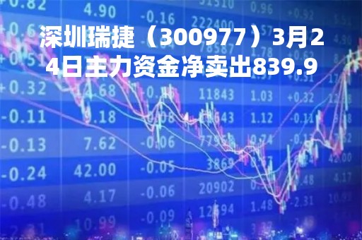 深圳瑞捷（300977）3月24日主力资金净卖出839.99万元