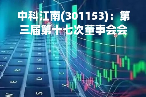 中科江南(301153)：第三届第十七次董事会会议决议，审议《关于调整2022年限制性股票激励计划激励对象名单及授予权益数量的议案》等议案