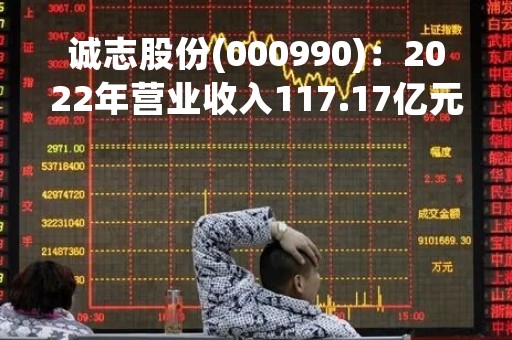 诚志股份(000990)：2022年营业收入117.17亿元，与上期同比减少3.83%