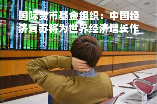 国际货币基金组织：中国经济复苏将为世界经济增长作出贡献