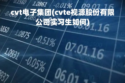 cvt电子集团(cvte视源股份有限公司实习生如何)