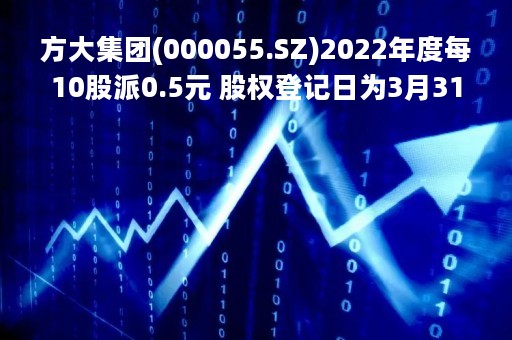 方大集团(000055.SZ)2022年度每10股派0.5元 股权登记日为3月31日