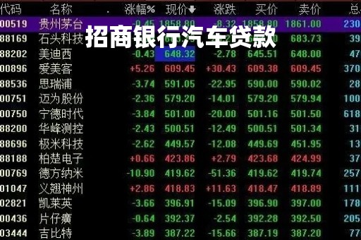 招商银行汽车贷款「中信银行汽车贷款」