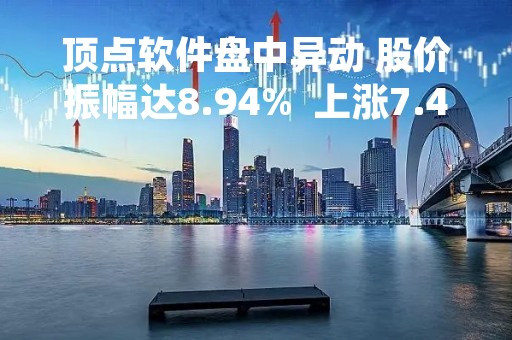 顶点软件盘中异动 股价振幅达8.94%  上涨7.44%