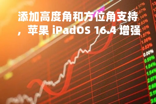添加高度角和方位角支持，苹果 iPadOS 16.4 增强 Apple Pencil 手写笔悬停特性