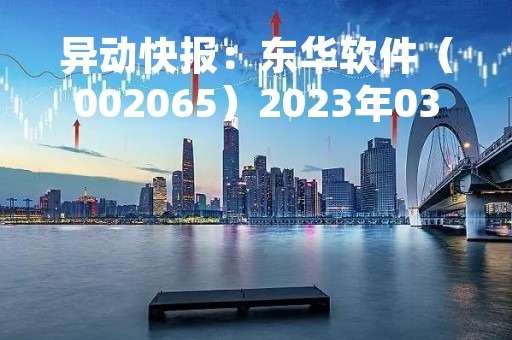 异动快报:东华软件(002065)2023年03月28日13时08分触及涨停板