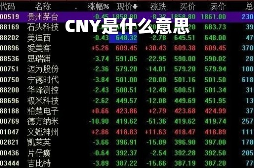 CNY是什么意思