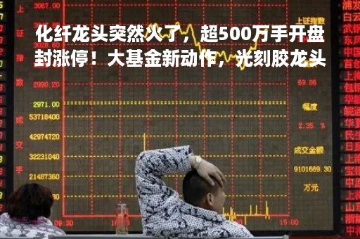 化纤龙头突然火了，超500万手开盘封涨停！大基金新动作，光刻胶龙头中招，重要股东+北上资金联手卖出这些股