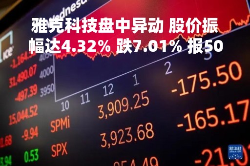 雅克科技盘中异动 股价振幅达4.32% 跌7.01% 报50.78元