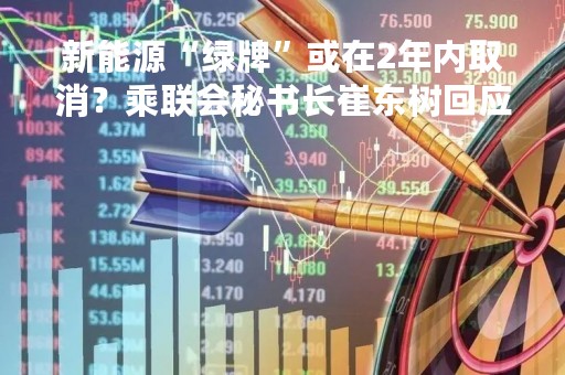 新能源“绿牌”或在2年内取消？乘联会秘书长崔东树回应：建议同车同权