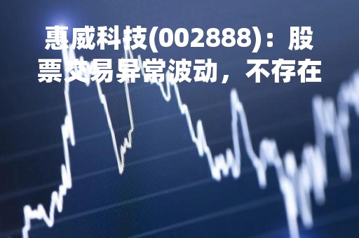 惠威科技(002888)：股票交易异常波动，不存在应披露而未披露的重大信息说明