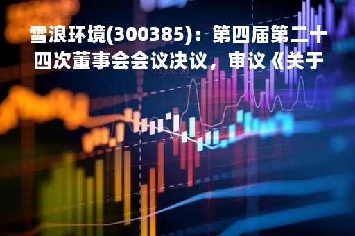 雪浪环境(300385)：第四届第二十四次董事会会议决议，审议《关于日常关联交易预计的议案》等议案