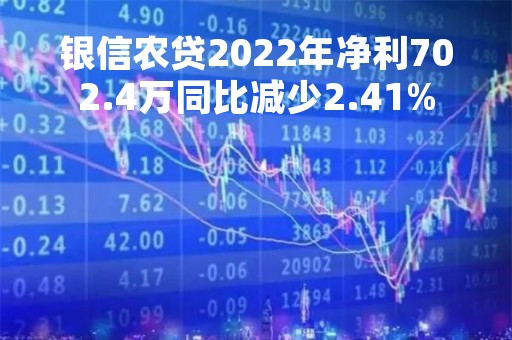 银信农贷2022年净利702.4万同比减少2.41%