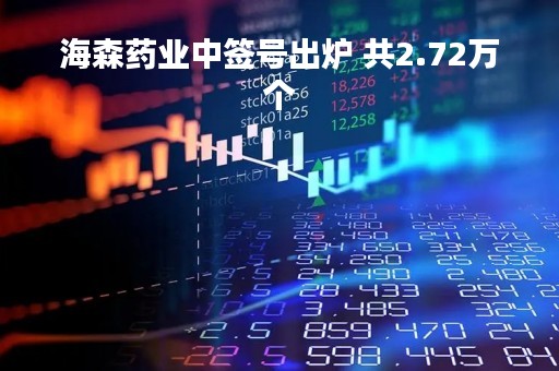 海森药业中签号出炉 共2.72万个