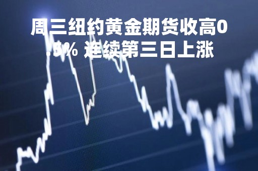 周三纽约黄金期货收高0.5% 连续第三日上涨