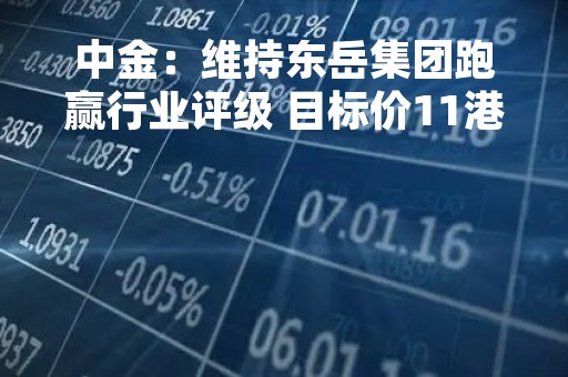 中金：维持东岳集团跑赢行业评级 目标价11港元