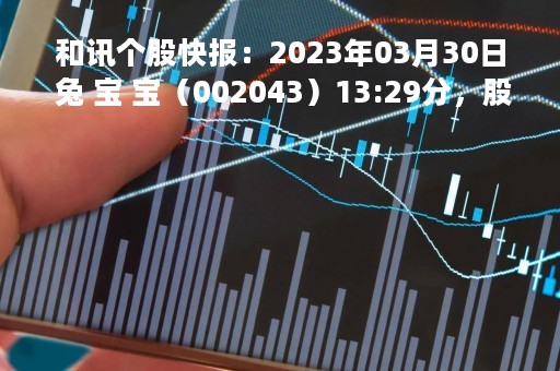 和讯个股快报：2023年03月30日 兔 宝 宝（002043）13:29分，股价快速拉升