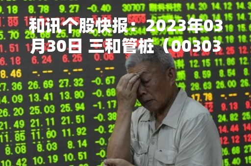 和讯个股快报：2023年03月30日 三和管桩（003037）14:02分，股价快速拉升