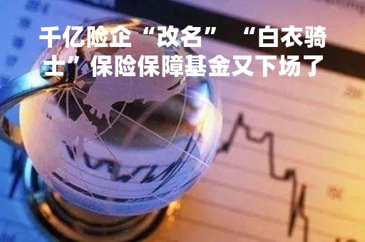 千亿险企“改名” “白衣骑士”保险保障基金又下场了