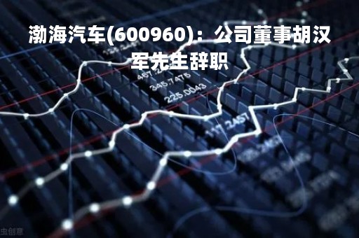 渤海汽车(600960)：公司董事胡汉军先生辞职
