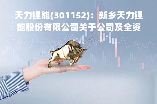 天力锂能(301152)：新乡天力锂能股份有限公司关于公司及全资子公司收到危险化学品经营许可证的公告
