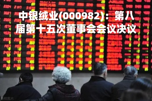 中银绒业(000982)：第八届第十五次董事会会议决议，审议《关于进行证券投资的议案》