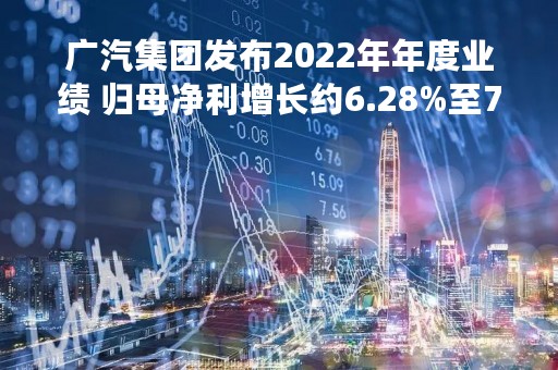 广汽集团发布2022年年度业绩 归母净利增长约6.28%至79.8亿元