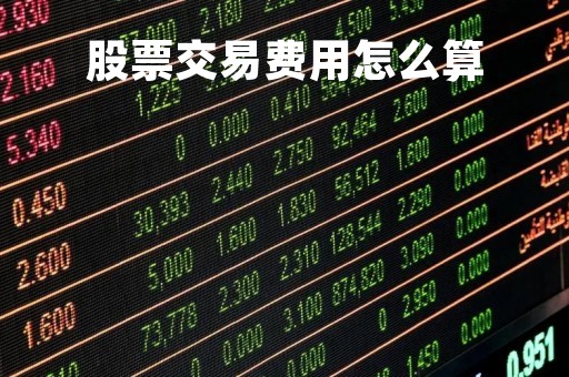 股票交易费用怎么算「股票交易费怎么计算器」