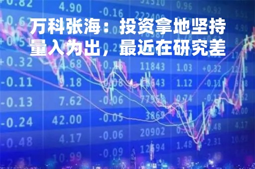 万科张海：投资拿地坚持量入为出，最近在研究差异化的投资策略