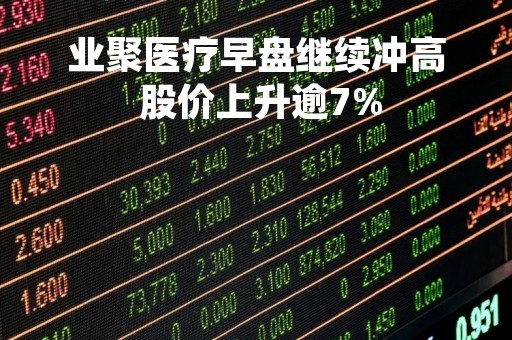 业聚医疗早盘继续冲高 股价上升逾7%