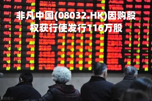 非凡中国(08032.HK)因购股权获行使发行116万股