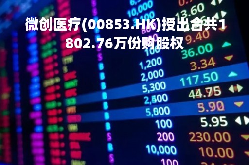 微创医疗(00853.HK)授出合共1802.76万份购股权
