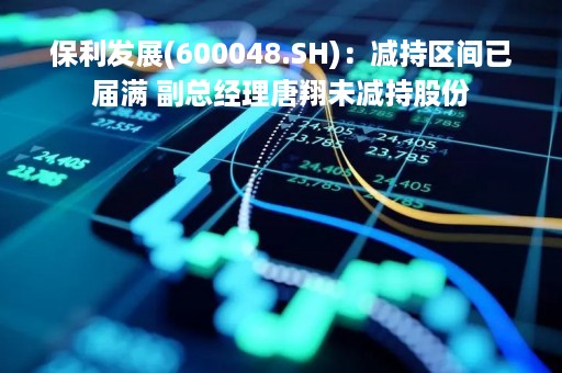 保利发展(600048.SH)：减持区间已届满 副总经理唐翔未减持股份