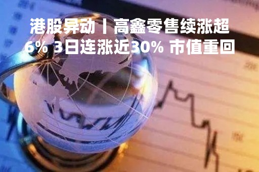 港股异动丨高鑫零售续涨超6% 3日连涨近30% 市值重回300亿港元