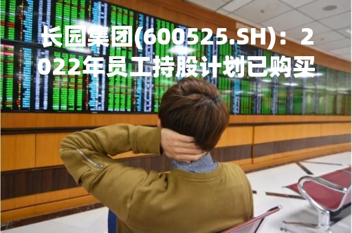 长园集团(600525.SH)：2022年员工持股计划已购买公司A股242.5772万股