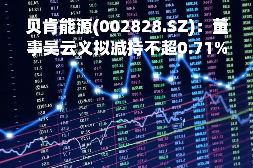贝肯能源(002828.SZ)：董事吴云义拟减持不超0.71%股份