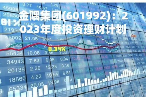 金隅集团(601992):2023年度投资理财计划的公告