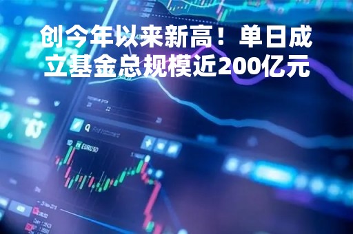 创今年以来新高！单日成立基金总规模近200亿元，流向哪里？