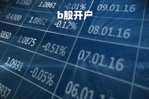 b股开户「b股开户费怎么收」