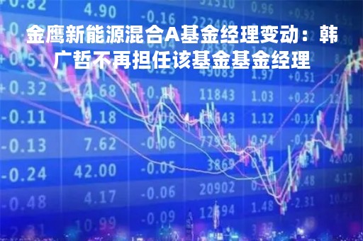 金鹰新能源混合A基金经理变动：韩广哲不再担任该基金基金经理