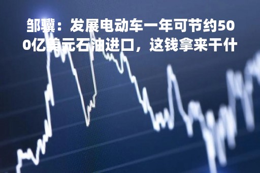 邹骥：发展电动车一年可节约500亿美元石油进口，这钱拿来干什么不好？